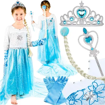 Obrázek produktu pro Kostým Elsa, kostýmní párty, karneval, princezna, šaty, dívka, maturitní ples