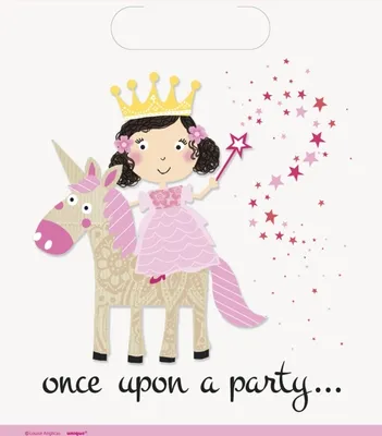 Produktbild von Geschenktüte PVC Prinzessin & Einhorn 8St.