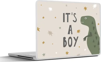 Produktbild von MuchoWow® Laptop Aufkleber Sticker Cover Sprichwörter - Junge - Es ist ein Junge - Zitate - Kinder - Kinder 30x21 cm - Sticker für Laptop - Selbstklebend