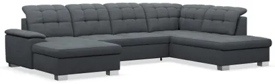 Produktbild von Selsey Jamaal - Wohnlandschaft mit Schlaffunktion und Stauraum, linksseitig, dunkelgrau