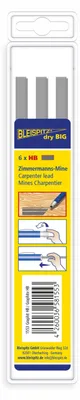 Image de Bleispitz Ersatzminen dry BIG MAGNET (HB Graphit , Zimmermannsbleistift, 6 Stk)