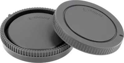 Produktbild von Kameragehäusedeckel & Objektivrückdeckel Set für Sony E – Schutzkappen für Kamera & Objektiv