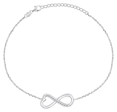 Productafbeelding van Zilveren armband met zirkonia's, model BRC47W