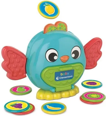 Immagine prodotto di Salvadanaio Montessori Uccellino di Clementoni, gettoni colorati, favorisce la destrezza, stimolazione sensoriale