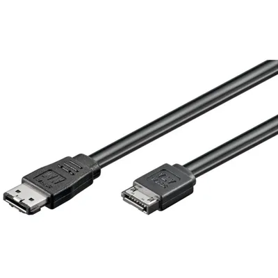 Obrázok produktu pre Goobay 93246 Kábel HDD eSATA 1,5 GBit / 3 GBit / 6 GBit, 0,5 m, čierny - konektor SATA typu L > konektor eSATA typu I