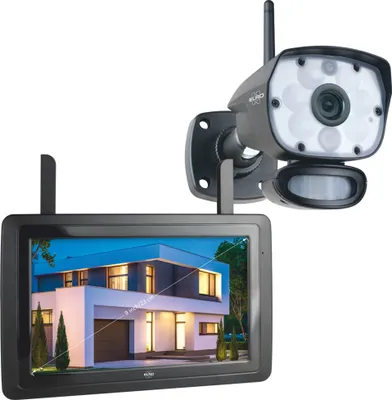 Produktbild von ELRO CZ60RIPS Color Night Vision 1080P HD Überwachungs-Kamera Set mit 9” Bildschirm und App