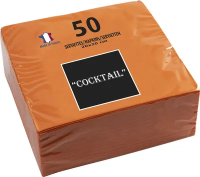 Image de PROnappe Serviettes de table 200 x 200 mm orange 50 pcs