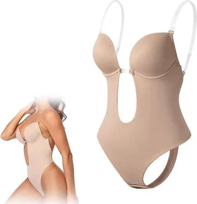 Zdjęcie produktu dla Bodysuit modelujący dla kobiet, z odkrytymi plecami, na imprezę
