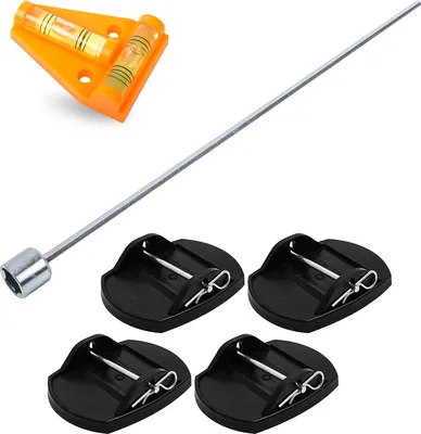 Produktbild von deiwo® Stützplatten inkl Akkuschrauberaufsatz & Kreuzwasserwaage