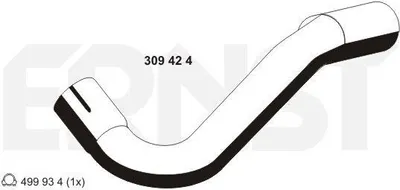 Produktbild von ERNST Abgasrohr Auspuffrohr für FORD KUGA I Hinten Links 309424