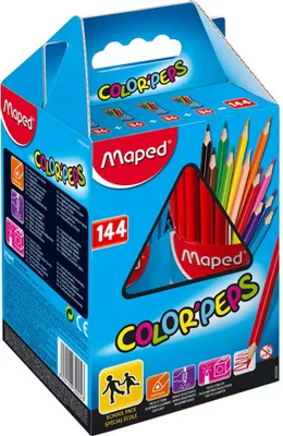Produktbild von Maped Dreikant Buntstift COLOR'PEPS 144er Schulpaket