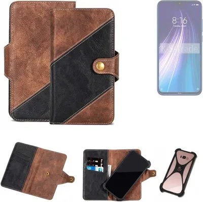 Produktbild von K-S-Trade Handyhülle Schutzhülle Bookstyle Case kompatibel mit Xiaomi Redmi Note 8 Klapphülle Cover Hülle Schutztasche 1x