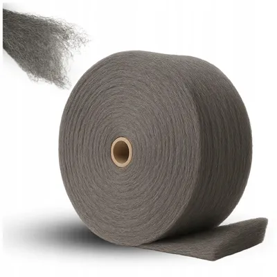 Produktbild von Stahlwolle 1 kg Rolle Grad 0+00 zum Reinigen, Polieren & Renovieren von Metall, Holz & Stein – Schleifvlies Polierwolle ca. 8-9 m, 9–10 cm Breite