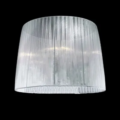 Produktbild von Plissierter Lampenschirm weiß Organza für Pendelleuchte 50cm