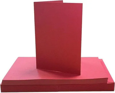 Productafbeelding van Famanu Kerstkaarten, rood, 5x7 cm - verpakking van 40 stuks