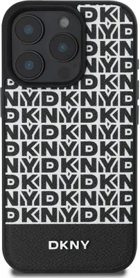 Imagen del producto de Funda DKNY de cuero sintético con MagSafe para iPhone 16 Pro Max – Color negro