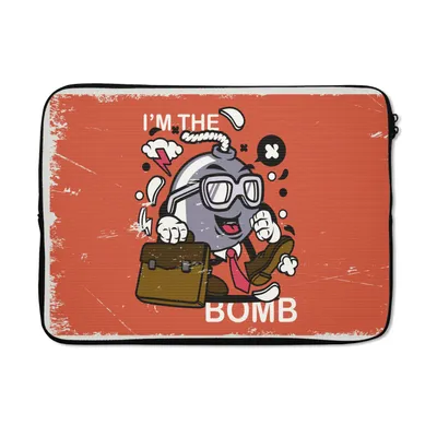 Produktbild von MuchoWow® Laptop Hülle 13 Zoll Vintage - Bombe - Koffer Laptoptasche - Laptophülle - Sleeve - Rundumschutz