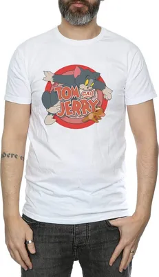 Produktbild von Tom and Jerry - "Catch" T-Shirt für Herren BI743 (M) (Weiß)