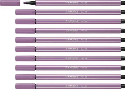 Produktbild von STABILO Premium-Filzstift - Pen 68 - 10er Pack - grauviolett