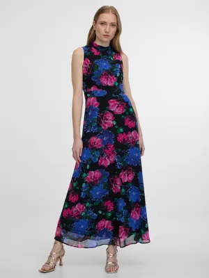 Produktbild von Orsay Schwarzes Maxikleid mit Blumenmuster für Damen XS