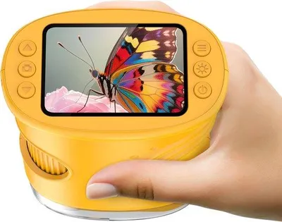 Obrázok produktu pre Detský mikroskop so 4-násobným priblížením, mini prenosný ručný mikroskop s 1000-násobným zväčšením, vzdelávacia vedecká hračka pre deti vo veku 4 až 6 rokov a 8 až 12 rokov, žiakov, chlapcov a dievčatá