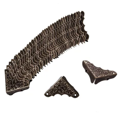 Immagine prodotto di Paraspigoli in metallo - 37 x 37 x 12 mm - 20 pezzi - Bronzo