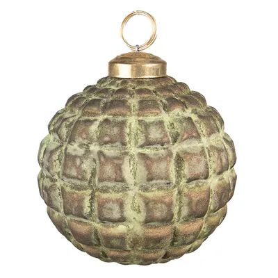 Produktbild von Clayre & Eef Weihnachtskugel Ø 10 cm Grün Braun Glas