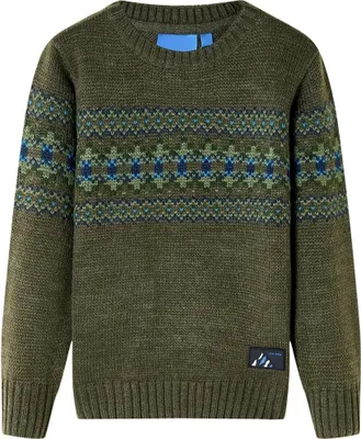 Produktbild von Kinderpullover Gestrickt Khaki 104