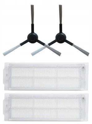 Produktbild von Zubehörset für Xiaomi Vacuum Mop Pro - 4 Teile - Für Viomi V2 V3 - 2 HEPA-Filter und 2 Seitenbürsten