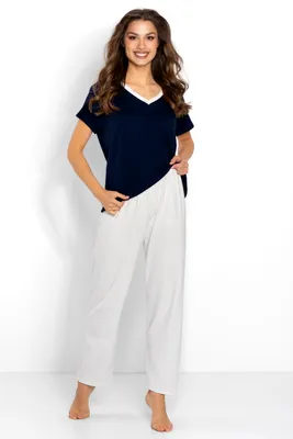 Zdjęcie produktu dla Piżama Cindy Navy-Ecru, S