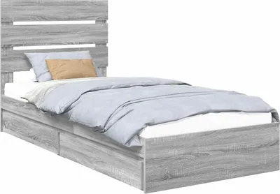 Obrázok produktu pre Úložná posteľ Sivý Sonoma 90 x 190 cm Kompozitné drevo