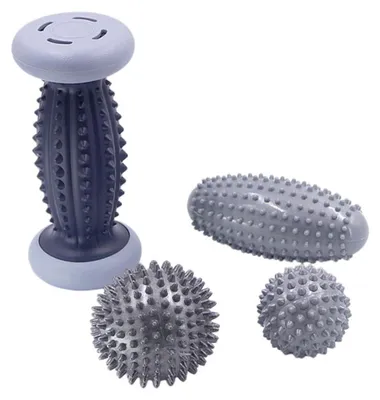 Produktbild von INF Fußmassage-Set mit 7CM,9CM und Seegurkenball aus TPE für Plantarfaszie