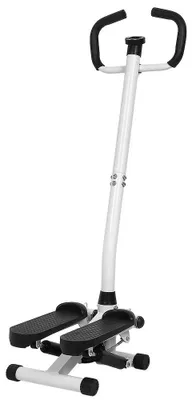 Obrázok produktu pre Stepper – stepper s madlami – LCD displej – nosnosť až 150 kg – nastaviteľná výška – hydraulický systém – s odporovými pásmi – čierny