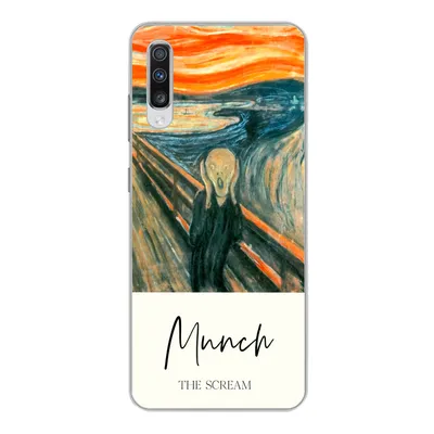 Produktbild von MuchoWow® Handyhülle Schutzhülle Hülle für Samsung Galaxy A70 Der Schrei - Edvard Munch - Alte Meister Silikon Softcase Handy Hülle - Schutzhaube