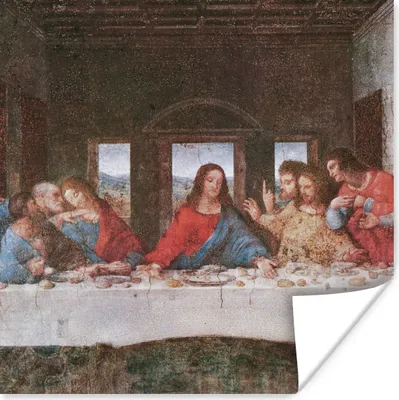 Produktbild von MuchoWow® Poster Das letzte Abendmahl - Leonardo da Vinci 50x50 cm - Wohnzimmerdekoration