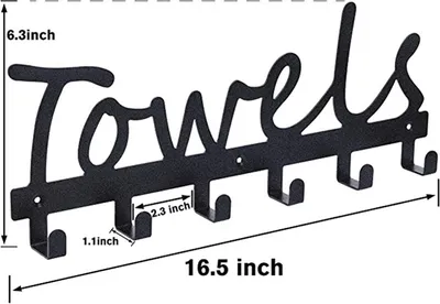 Produktbild von Schmiedeeiserner Kleiderhaken, fünfgliedriger Haken, Brieftuchhaken (6 Haken für Typ B)