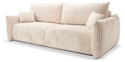 Zdjęcie produktu dla Sofa narożne z funkcją spania, model Alloro, kolor kremowy