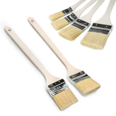 Produktbild von Heizkörperpinsel | Ecken Pinsel | Langer Holz-Griff | Breite: 63 mm