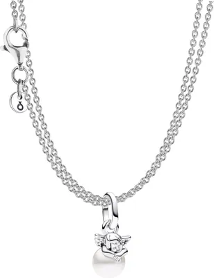 Pandora 68627 Damen Schmuckset mit 2-reihiger Halskette Amor Silber 1