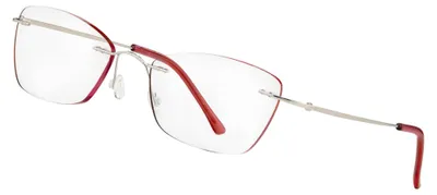 Produktbild von LEXXOO Rahmenlose Lesebrille Rot, +1,5 dpt, Metallbügel – 1 Stück Rot Rahmenlos, Größe +1,00 Dioptrien
