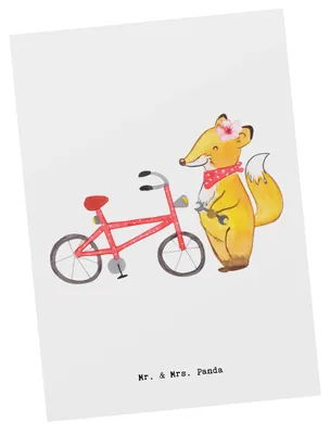 Produktbild von Mr. & Mrs. Panda Postkarte Zweirad Mechanikerin Herz - Weiß - Geschenk, einzelkarte, Ansichtskarte, Postkarten, Ansichtskarten, Grußkarte