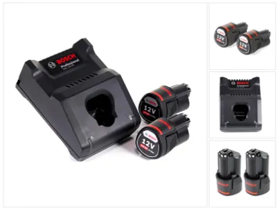 Zdjęcie produktu dla Bosch 1 600 A01 9RD, Zestaw bateria i ładowarka, Litowo-jonowa (Li-Ion), 3 Ah, 12 V, Bosch, Czarny