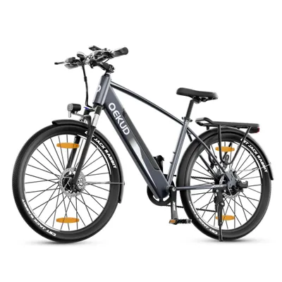 Produktbild von 27.5'' E-Bike, Trekkingrad e-City Citybike Fahrrad Qekud F28 pro mit 36V 13Ah Lithium Batterie für große Reichweite Grau