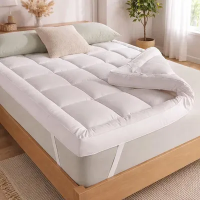 Produktbild von 10 cm Matratzenauflage 140x200 cm 1200 GSM – Premium Matratzen Topper Extra Weich, Gepolsterte Spannbettauflage, Mikrofaser Matratzenschoner Gesteppt