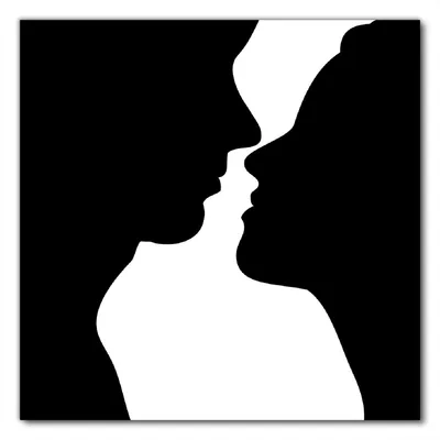 Produktbild von Wallario selbstklebende Möbelfolie/ Tischdecke für Innen und Außen, Größe: 50 x 50 cm - Mann und Frau