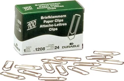 Zdjęcie produktu dla Spinki do listów 32 mm, miedziowane, opakowanie = 20 x 100 sztuk