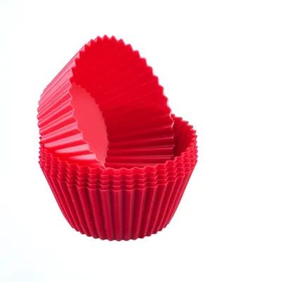 Obrázek produktu pro Westmark Formy na muffiny Silikonová červená ø 7 cm - 6 kusů