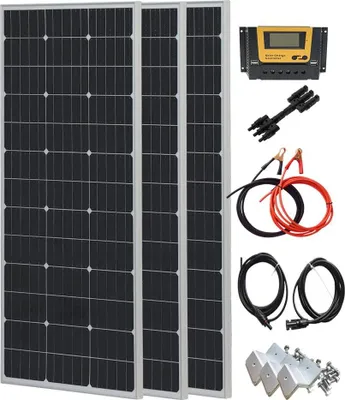 Zdjęcie produktu dla Panel słoneczny, krzem monokrystaliczny, 39 ogniw słonecznych, zestaw SOLAR 3X150W