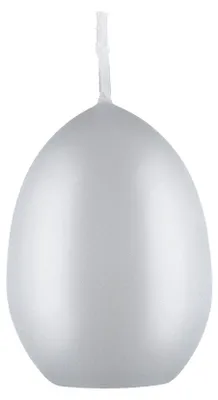 Produktbild von Eikerzen Metallic Silber, 90 x Ø 60 mm, 6 Stück