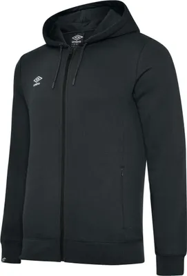 Produktbild von Umbro - "Club Leisure" Hoodie mit durchgehendem Reißverschluss für Herren UO359 (XL) (Schwarz/Weiß)